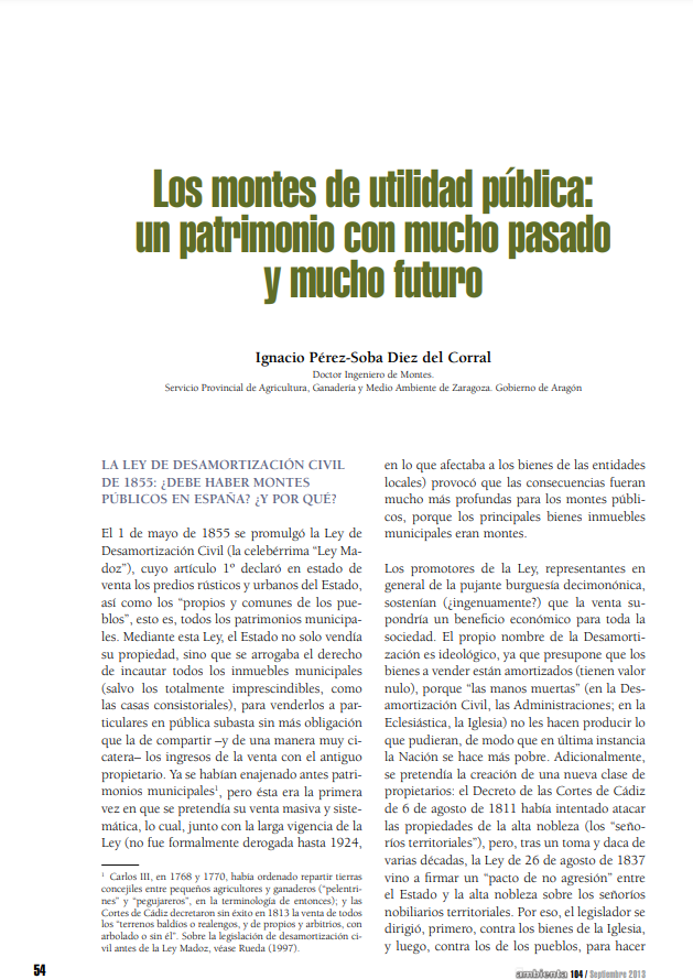 Los montes de utilidad pública