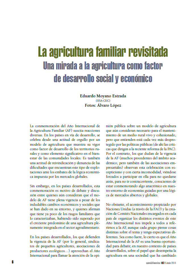 La agricultura familiar revisitada