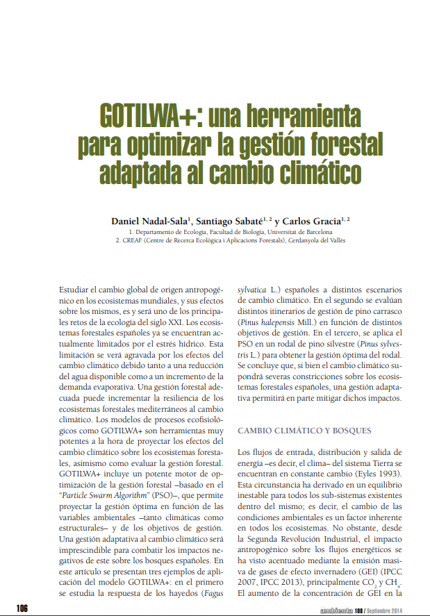 GOTILWA+: una herramienta para optimizar la gestión