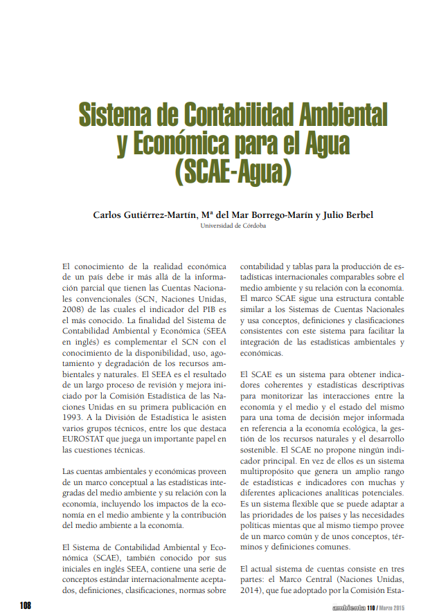 Sistema de Contabilidad Ambiental y Económica