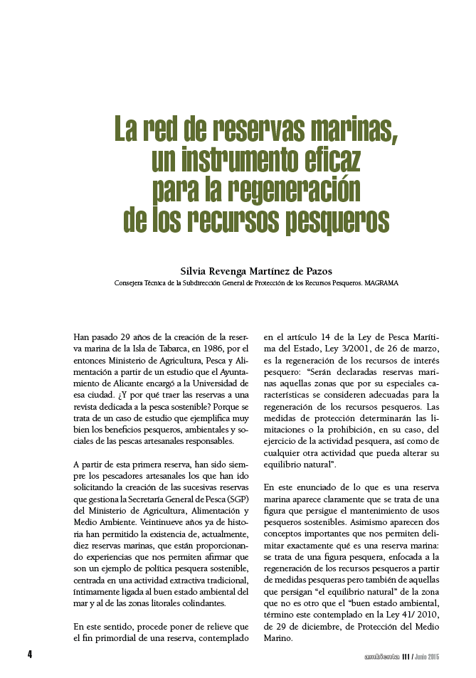 La Red de Reservas Marinas, un instrumento eficaz para la regeneración de los recursos pesqueros