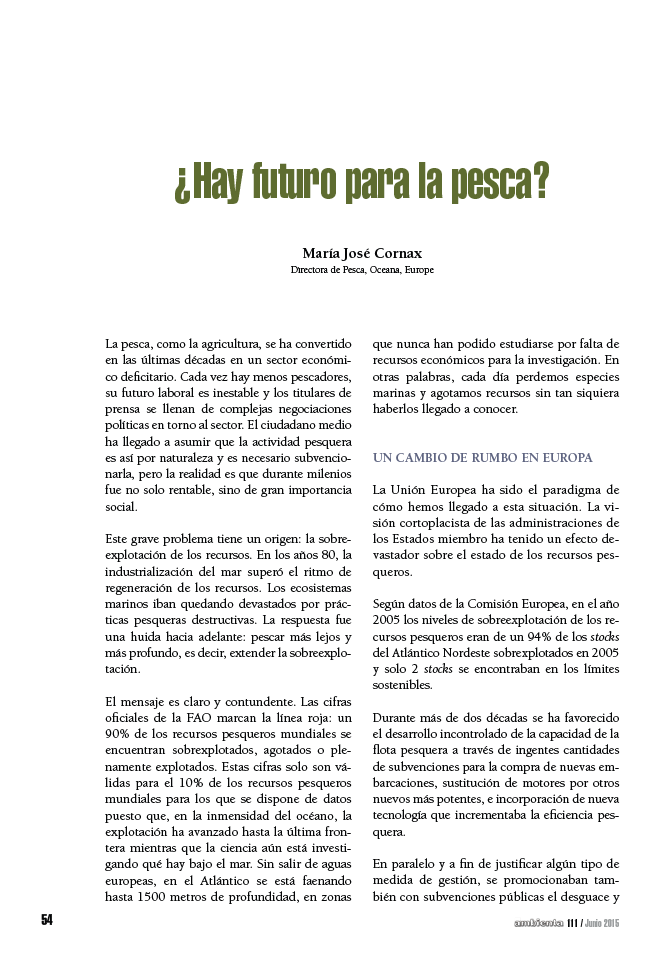 ¿Hay futuro para la pesca?