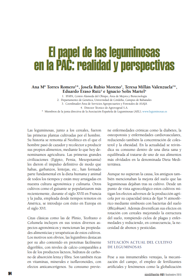 El papel de las leguminosas en la PAC