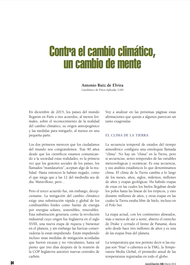 Contra el cambio climático