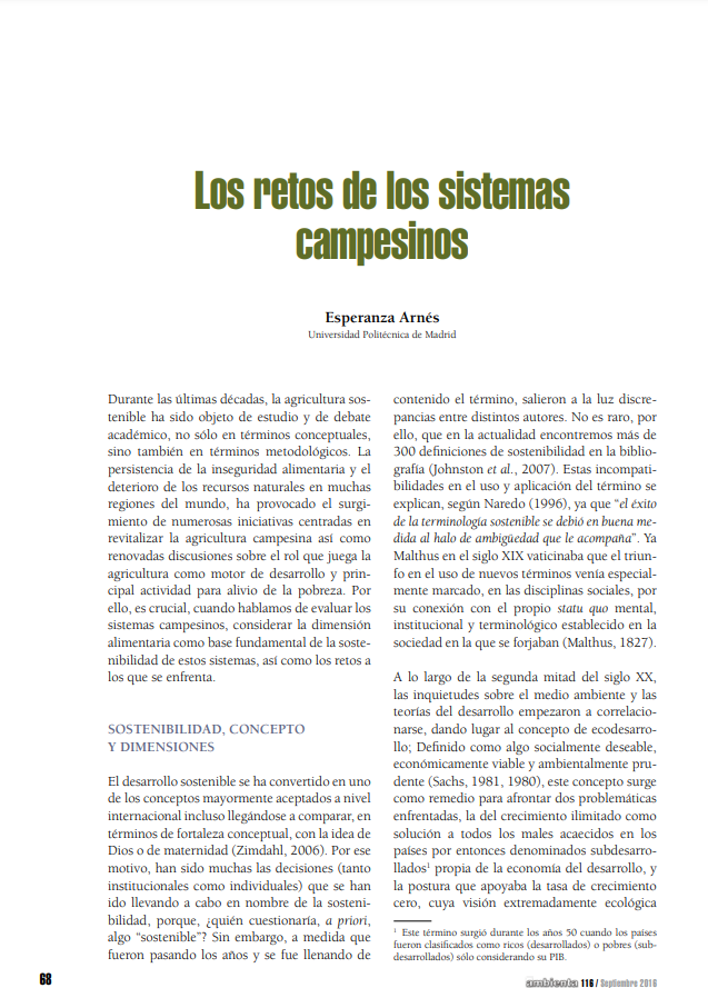 Los retos de los sistemas campesinos