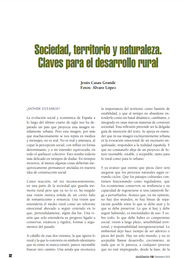 Sociedad, territorio y naturaleza