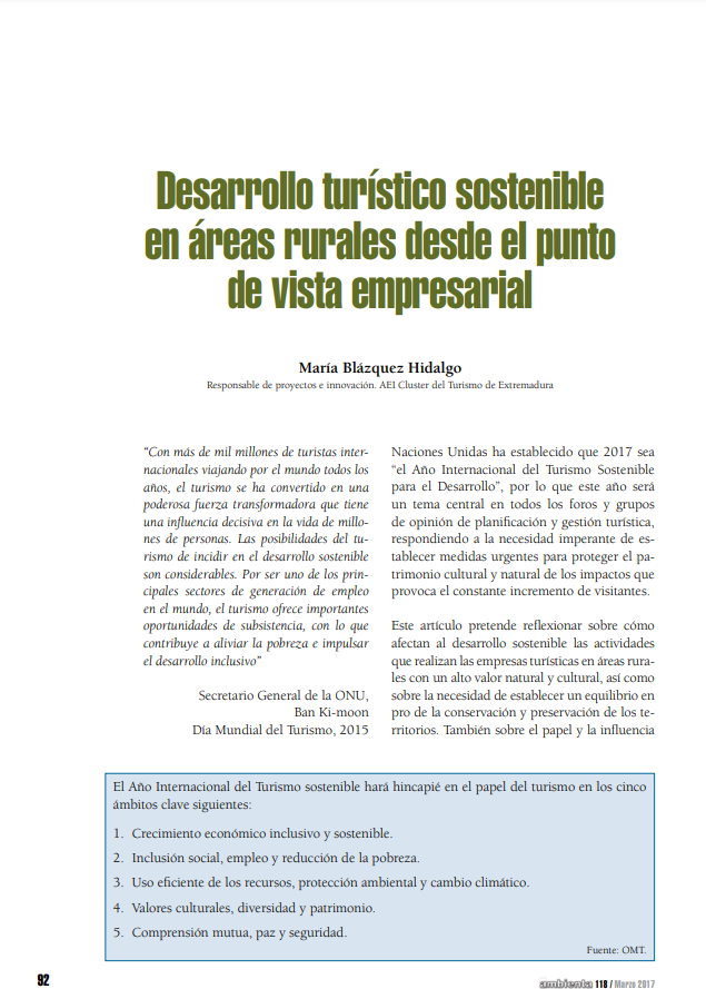 Desarrollo turístico sostenible 