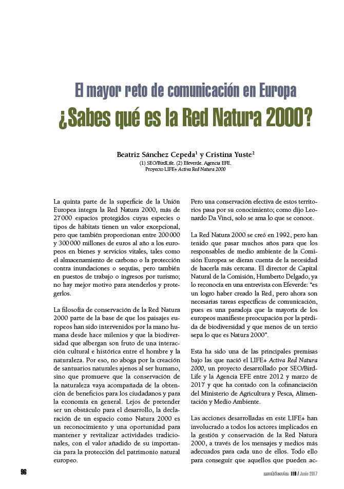 ¿Sabes qué es la Red Natura 2000?