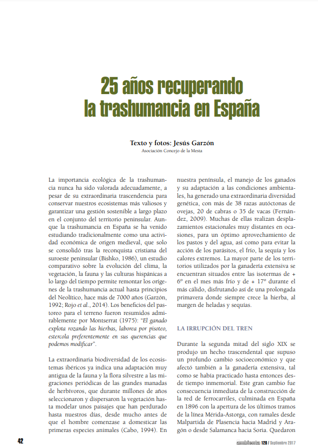 25 años recuperando la tashumancia