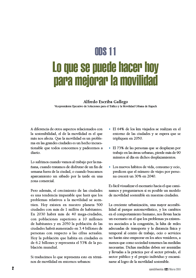 Lo que se puede hacer hoy para mejorar la movilidad