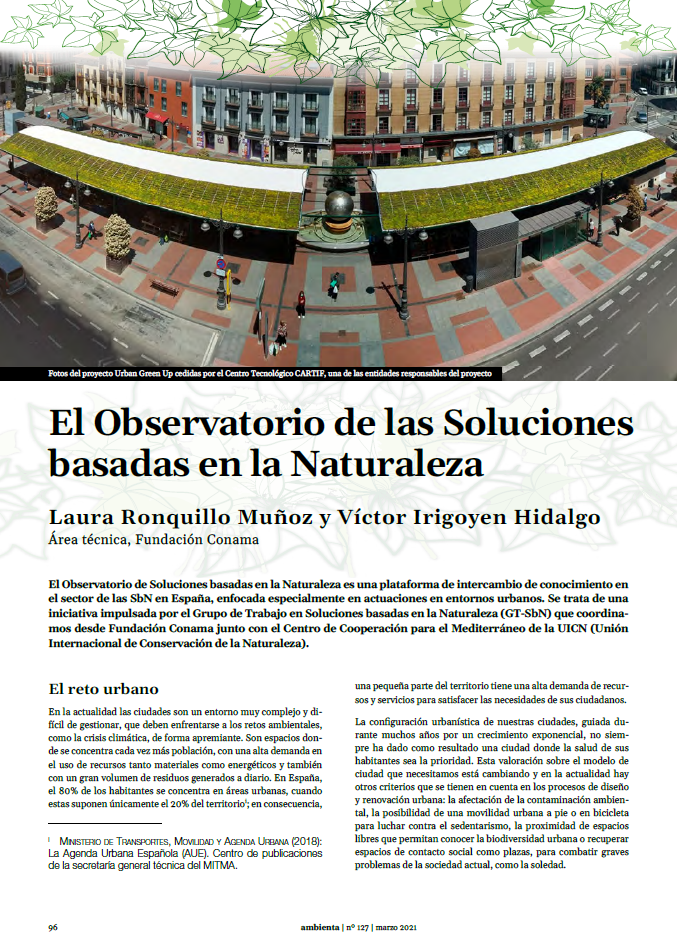 El Observatorio de las Soluciones basadas en la Naturaleza