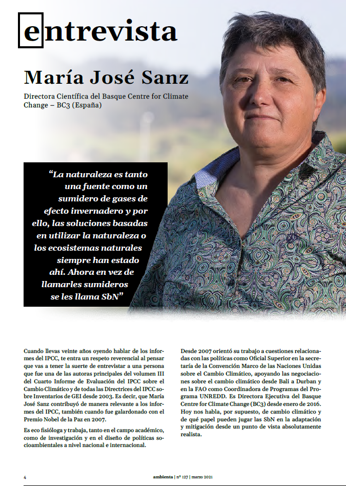 Entrevista María José Sanz Directora Ejecutiva Basque Center for Climate Change BC3