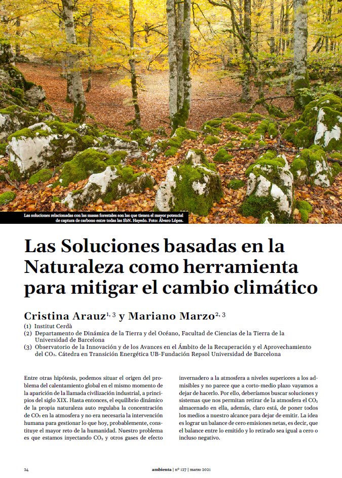 Las Soluciones basadas en la Naturaleza como herramienta para mitigar el cambio climático