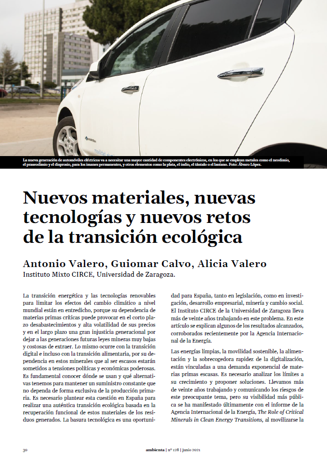 Nuevos materiales, nuevas tecnologías y nuevos retos de la transición ecológica