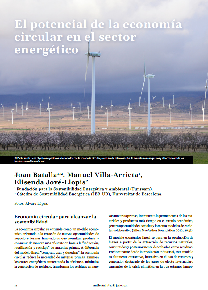 El potencial de la economía circular en el sector energético