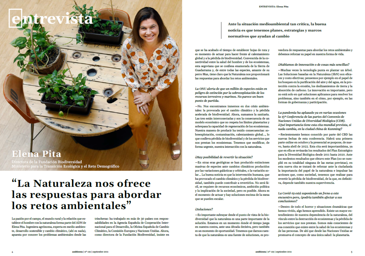 Entrevista: Elena Pita. Directora de la Fundación Biodiversidad