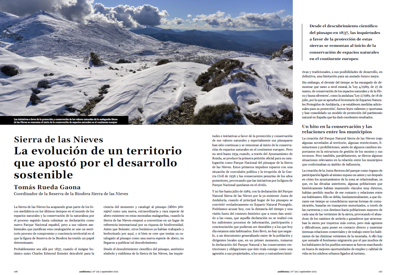 Sierra de las Nieves, historia de una apuesta por el desarrollo sostenible