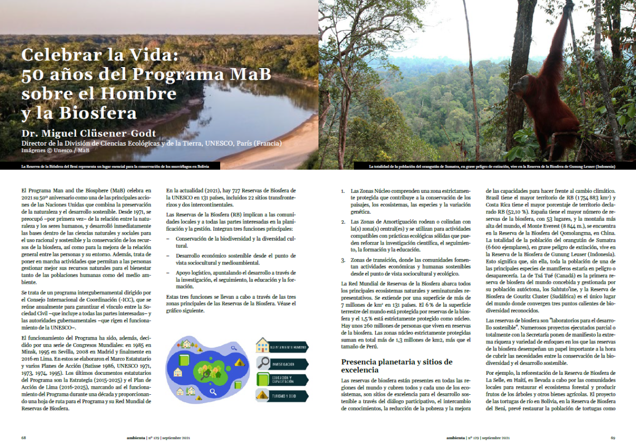 Cincuenta años del Programa MaB sobre Hombre y Biosfera