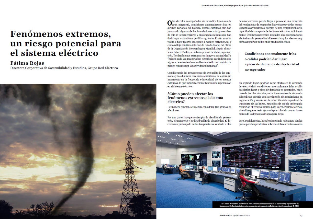 Fenómenos extremos y sistema eléctrico
