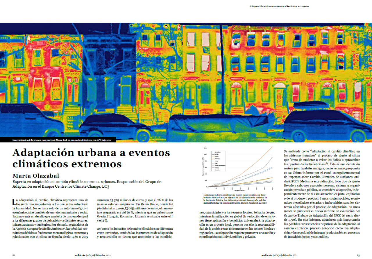 Adaptación urbana a eventos climáticos extremos