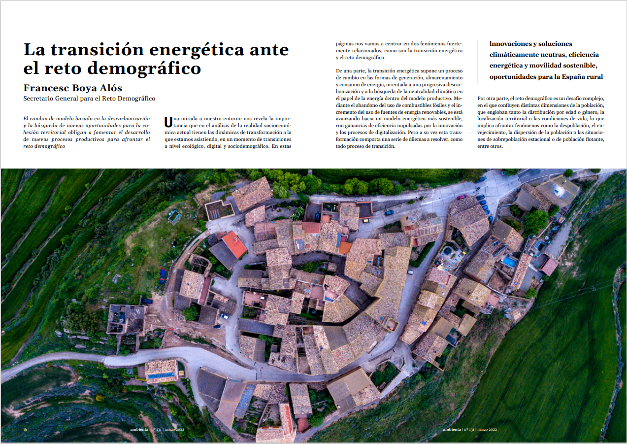 La transición energética ante el reto demográfico 