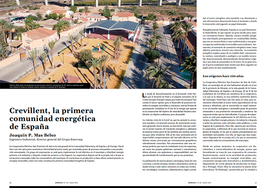 Crevillent, la primera comunidad energética de España 