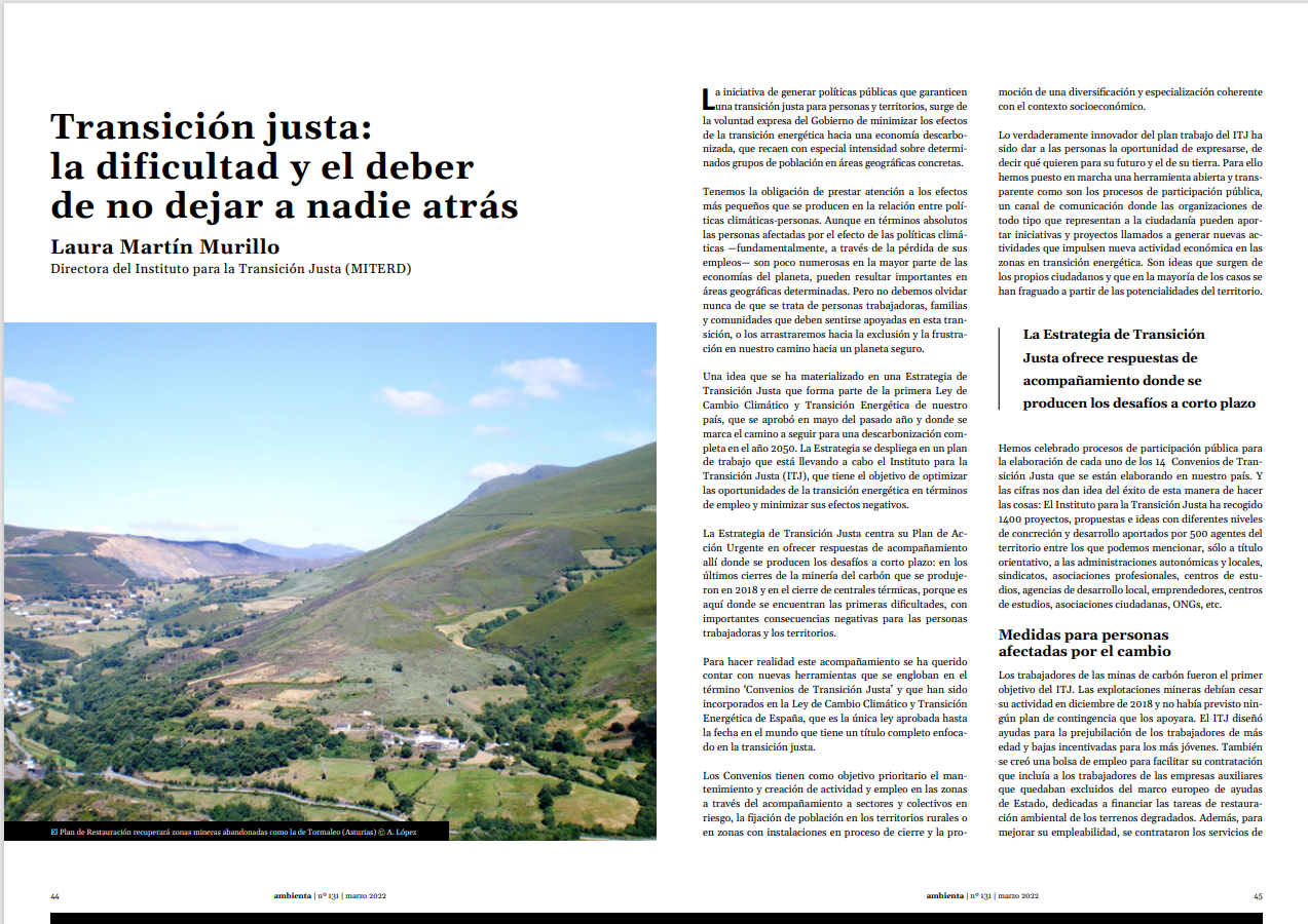 Transición Justa: la dificultad y el deber de no dejar a nadie atrás
