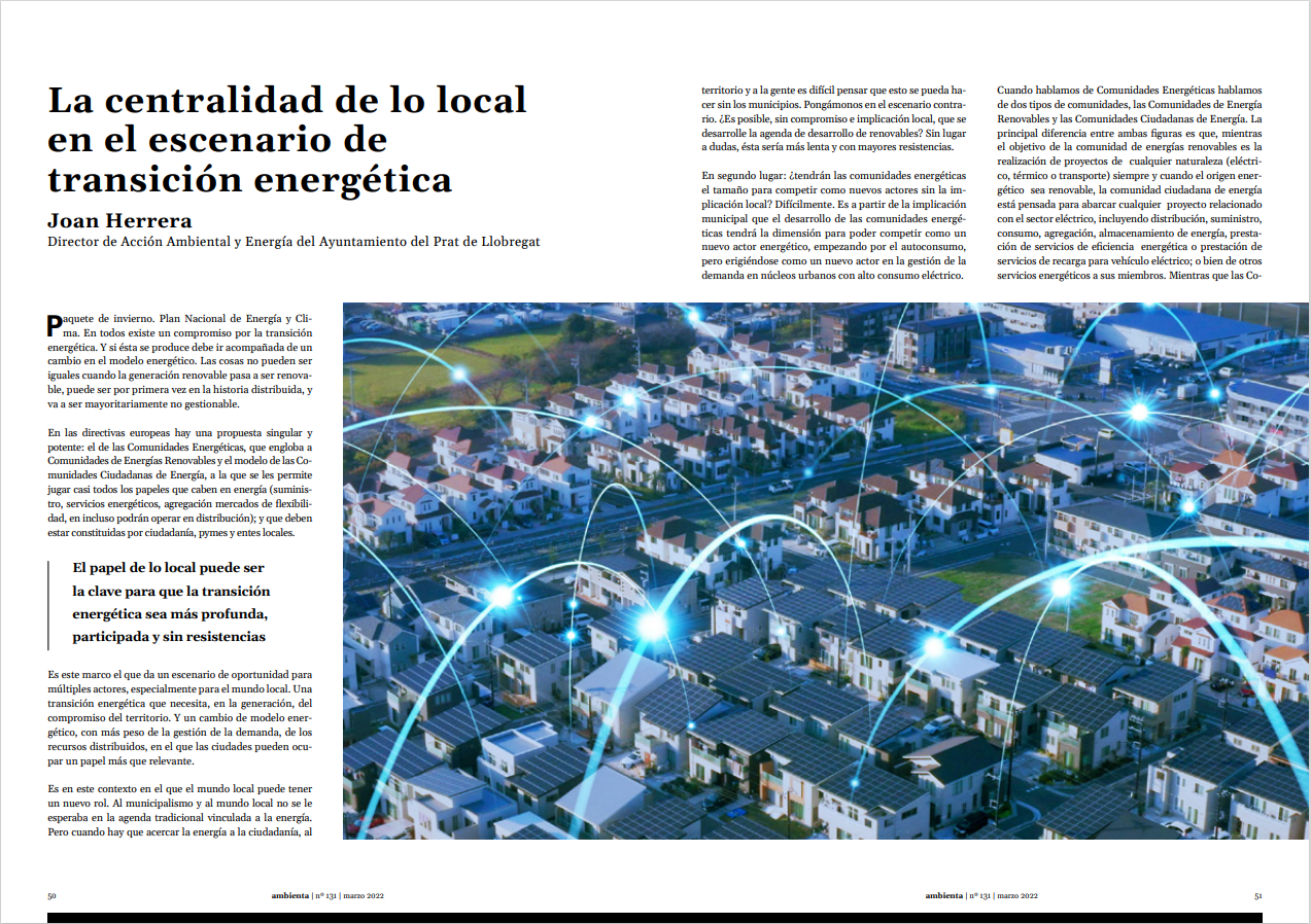 La centralidad de lo local en el escenario de transición energética