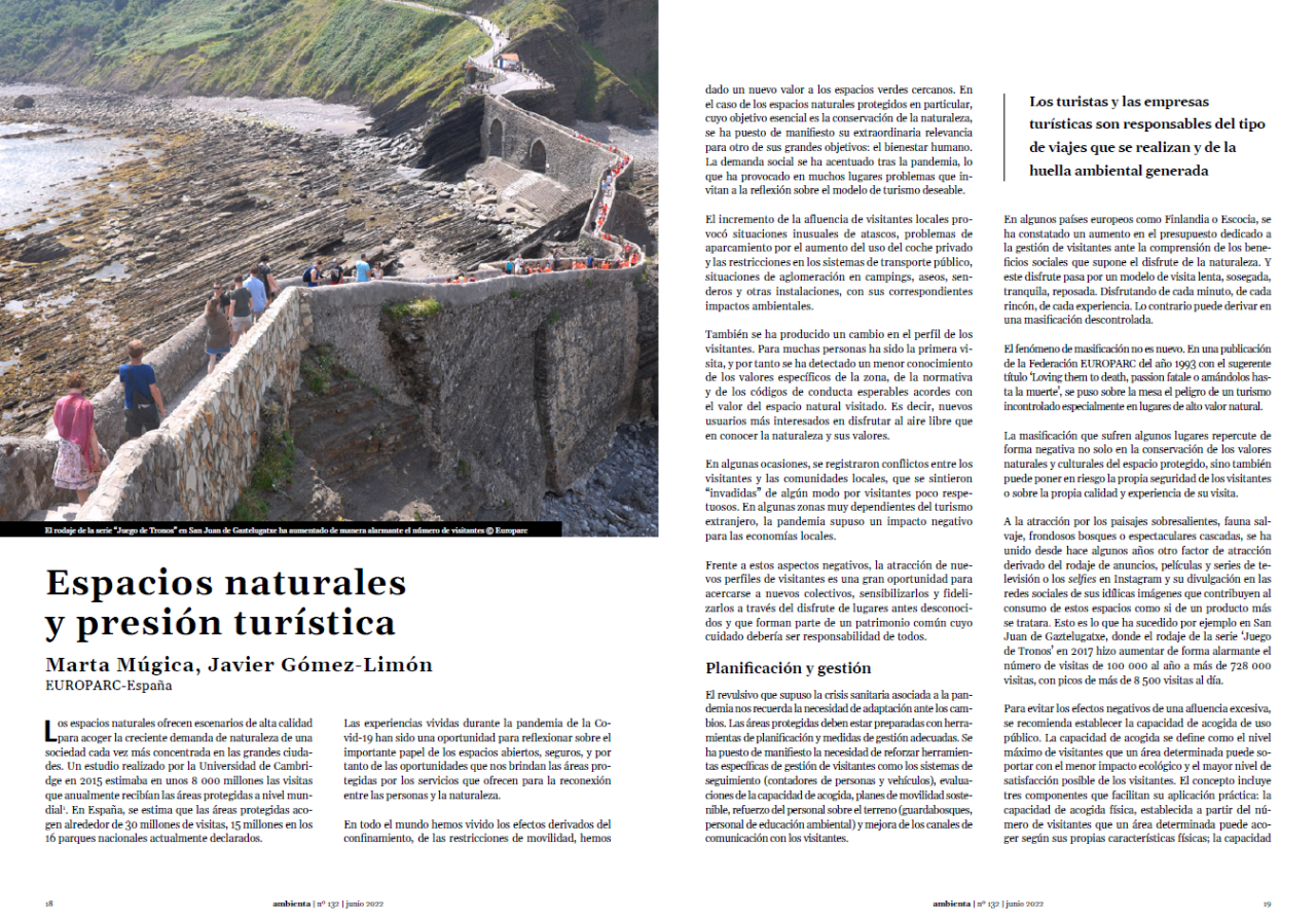 Espacios naturales y presión turística