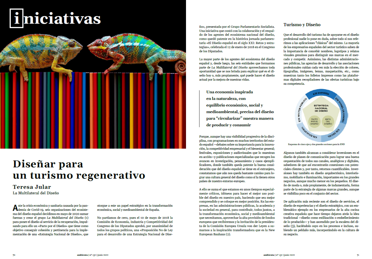 Iniciativas. Diseñar para un turismo regenerativo