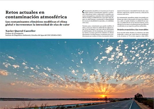 Retos actuales en contaminación atmosférica 