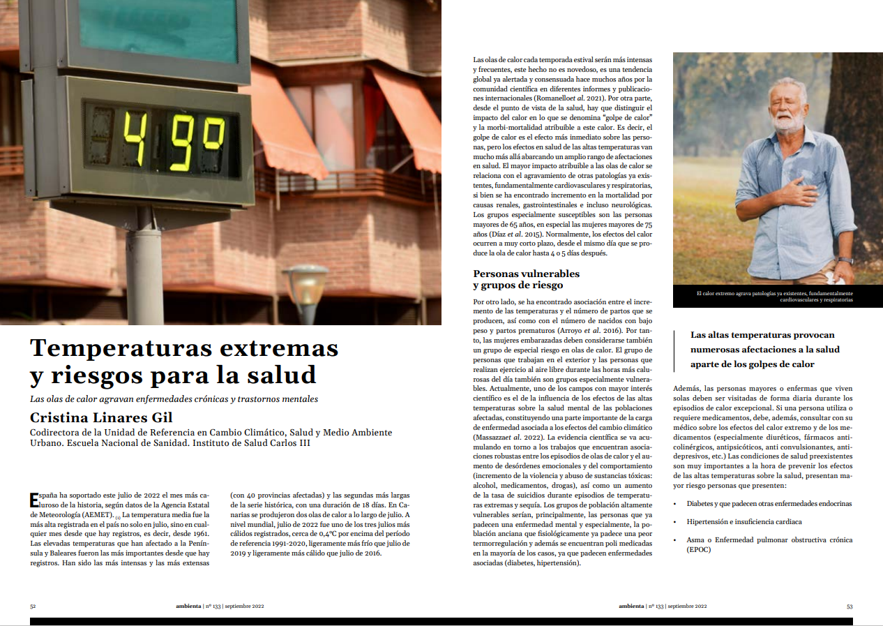 Temperaturas extremas y riesgos para la salud
