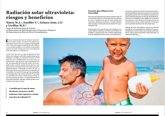 Radiación solar ultravioleta: riesgos y beneficios