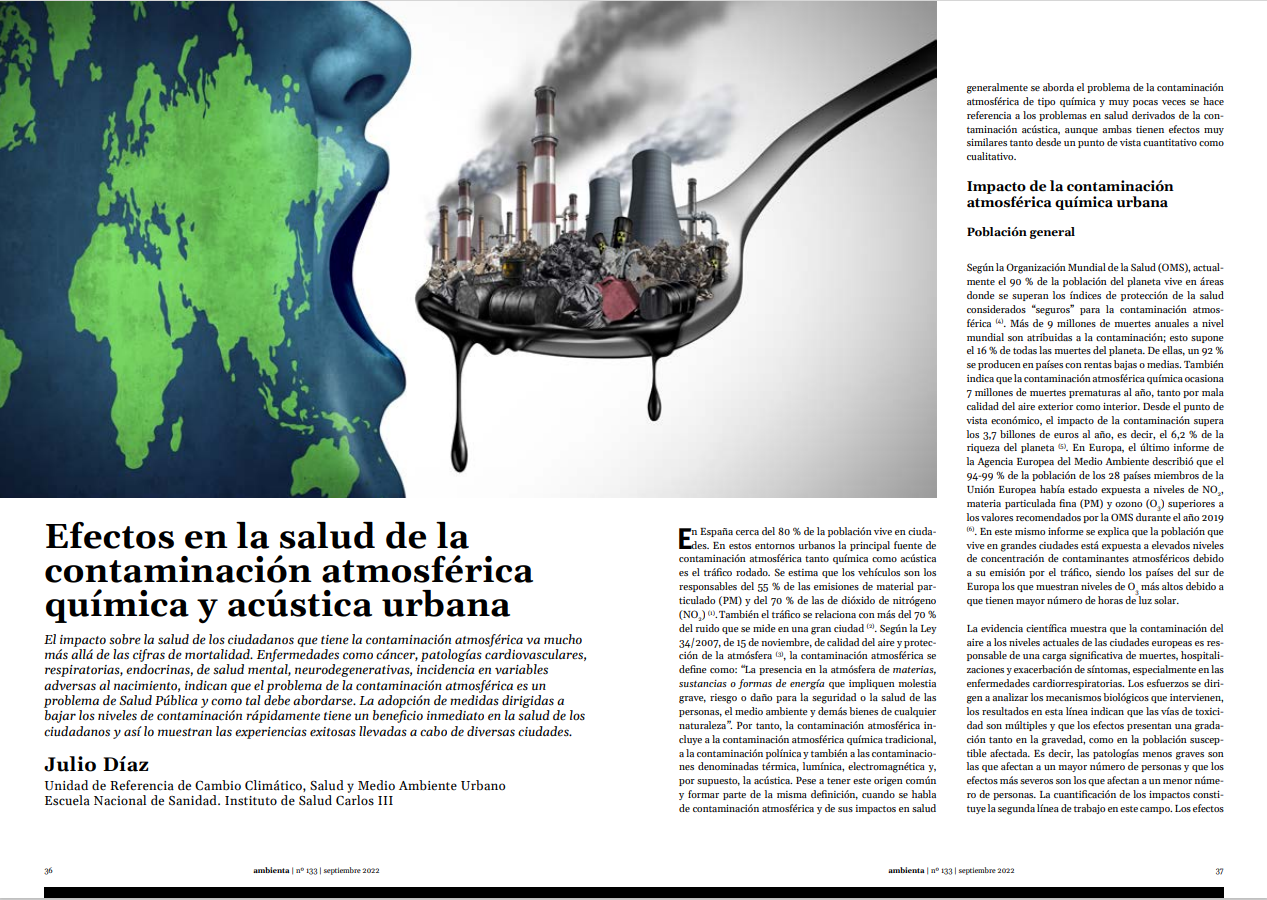 Efectos en la salud de la contaminación atmosférica química y acústica urbana 