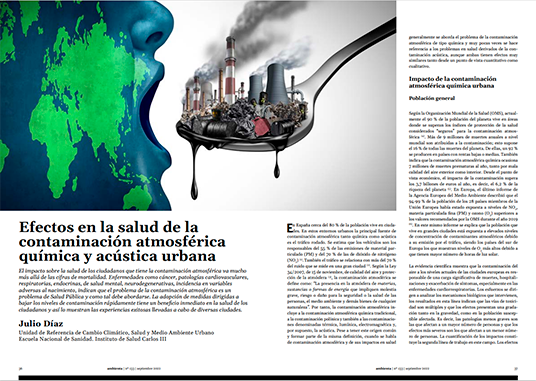 Efectos en la salud de la contaminación atmosférica química y acústica urbana 