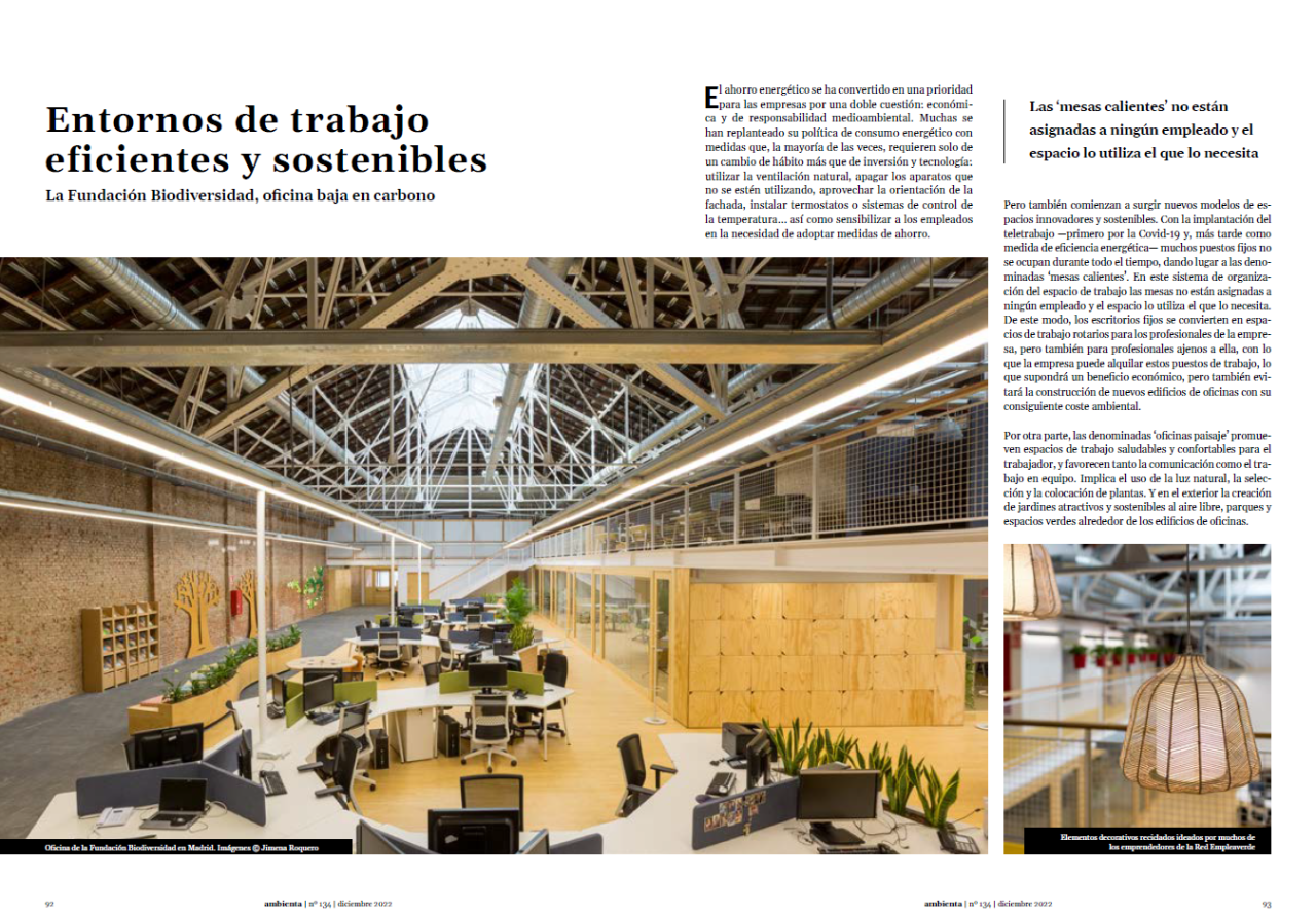 Entornos de trabajo eficientes y sostenibles