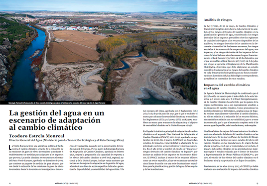 La gestión del agua en un escenario de adaptación al cambio climático 