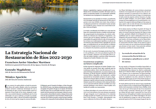 La Estrategia Nacional de Restauración de Ríos 2022-2030
