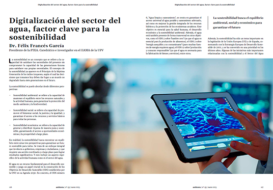Digitalización del sector del agua, factor clave para la sostenibilidad