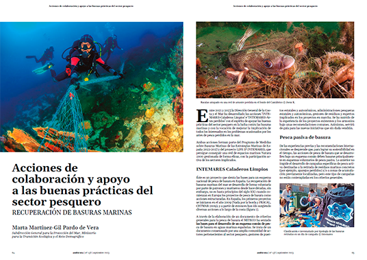 Acciones de colaboración y apoyo a las buenas prácticas del sector pesquero. Recuperación de basuras marinas