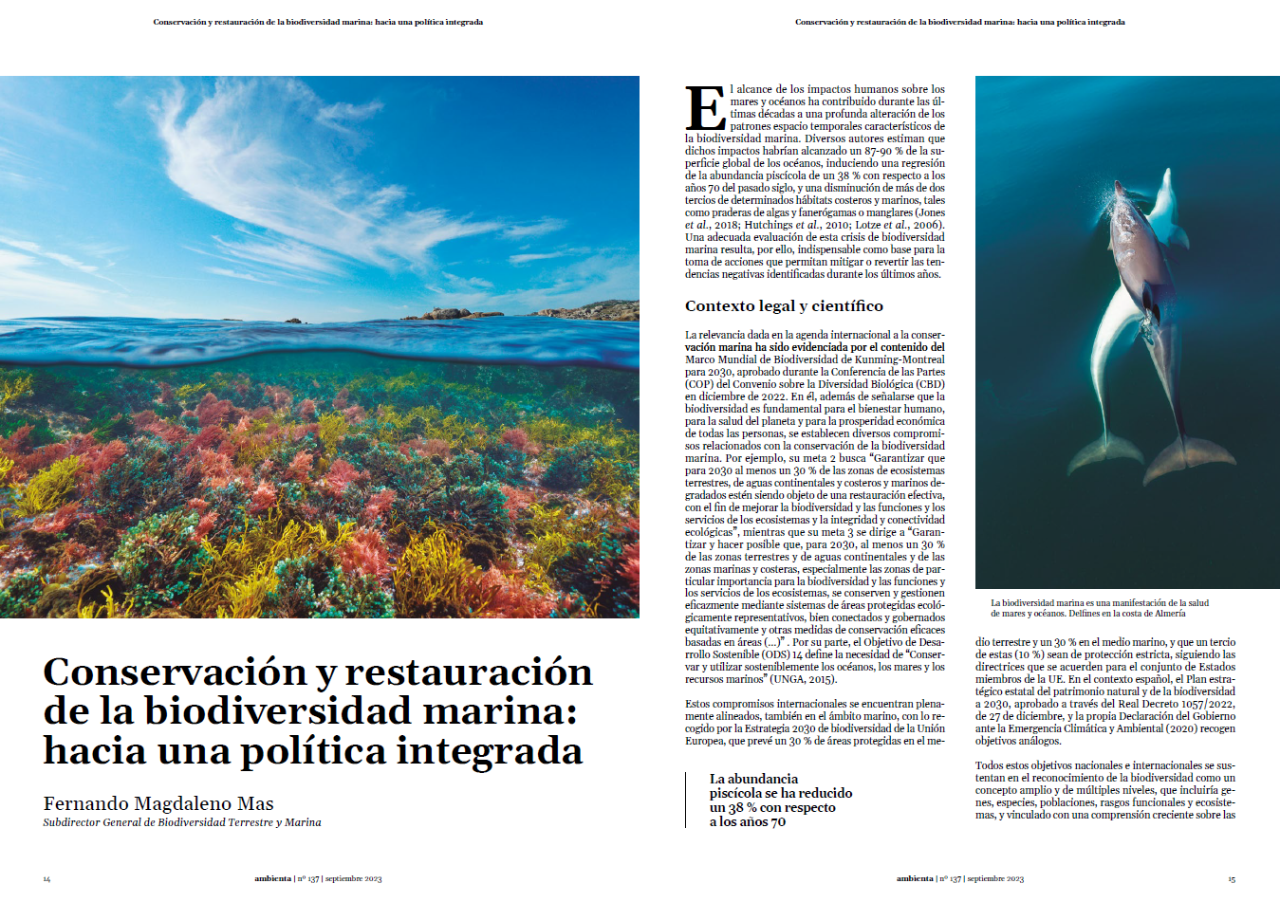 Conservación y restauración de la biodiversidad marina