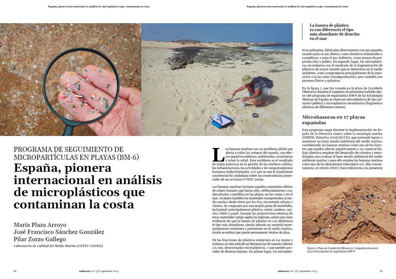 España, pionera internacional en análisis de microplásticos que contaminan la costa