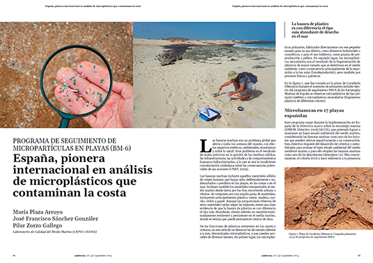 España, pionera internacional en análisis de microplásticos que contaminan la costa