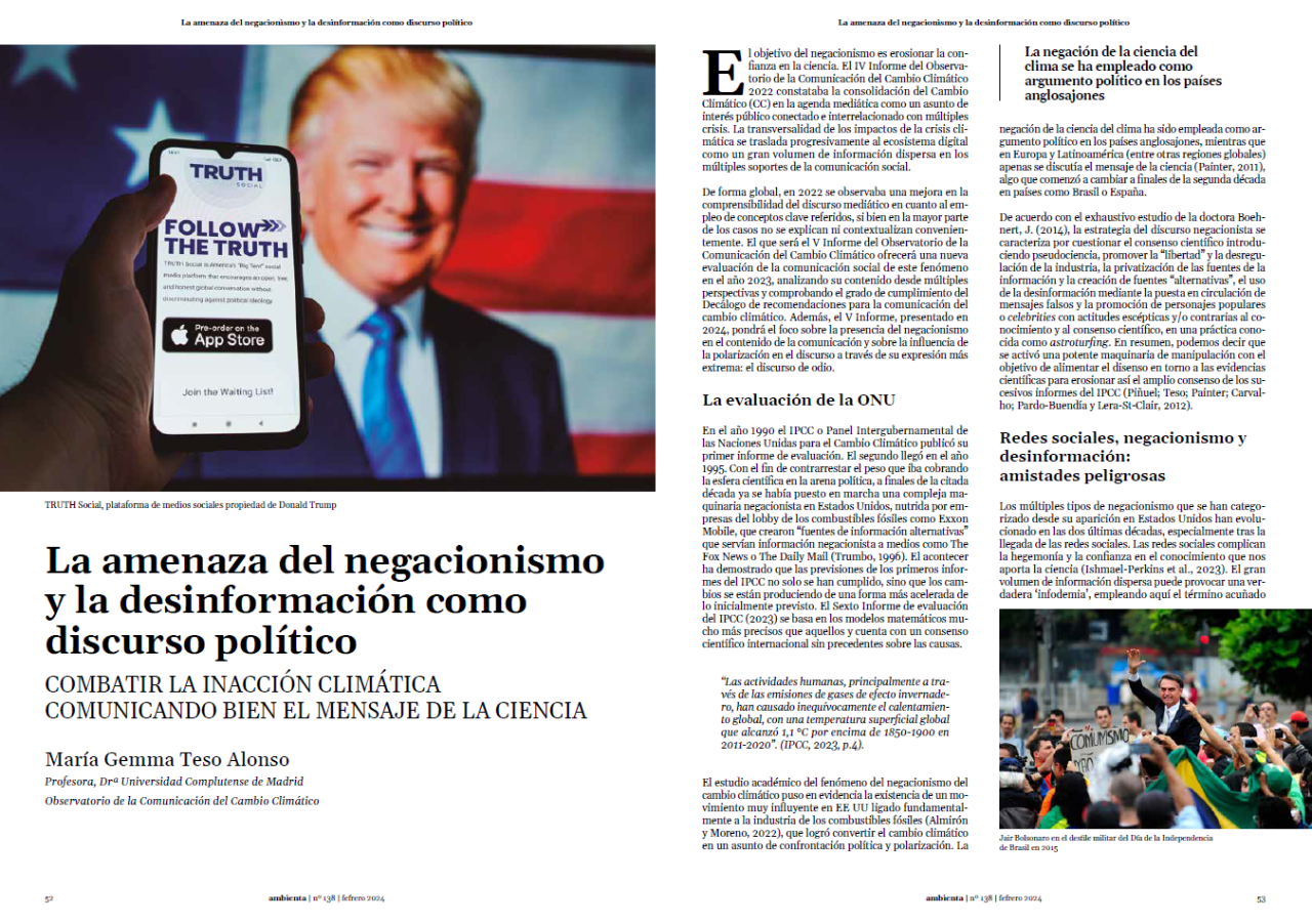 La amenaza del negacionismo y la desinformación como discurso político