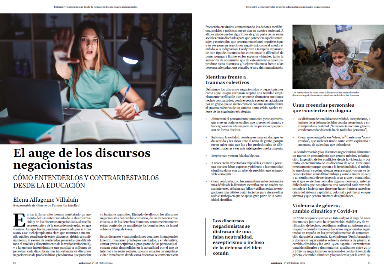 El auge de los discursos negacionistas. Cómo combatirlos desde la educación