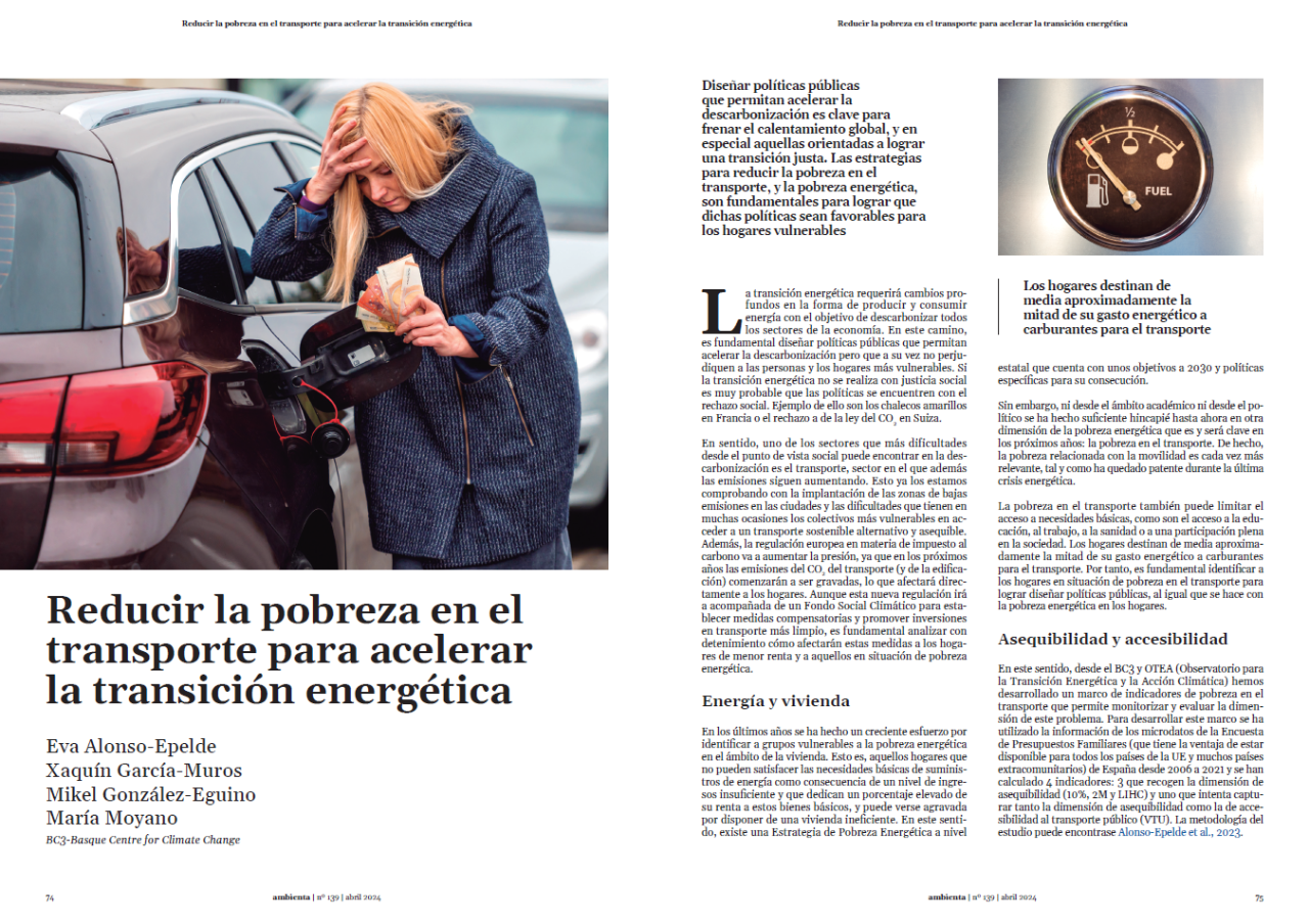 Reducir la pobreza en el transporte para acelerar la transición energética