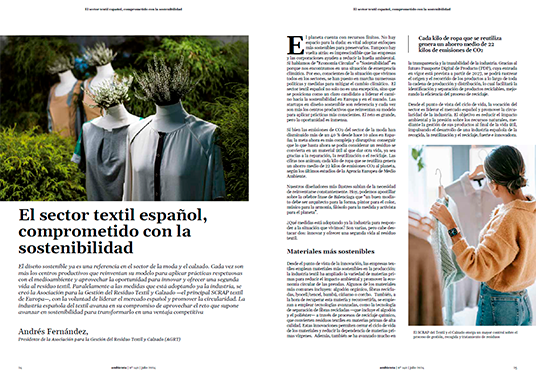 El sector textil español, comprometido con la sostenibilidad