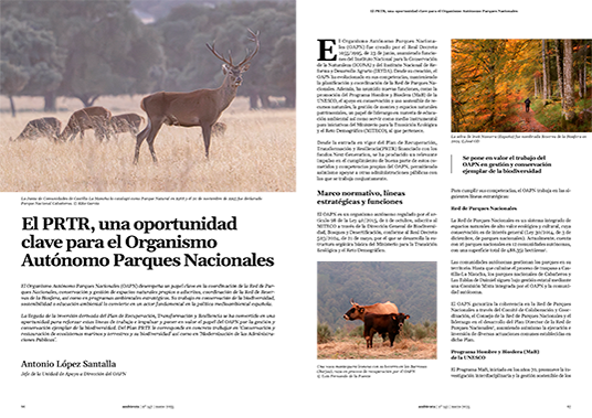 El PRTR, una oportunidad clave para el Organismo Autónomo Parques Nacionales